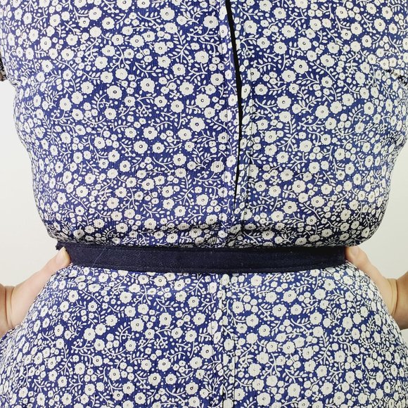 Vtg 80s Blake Elizabeth Floral Belted Dress 4P - Picture 4 of 9